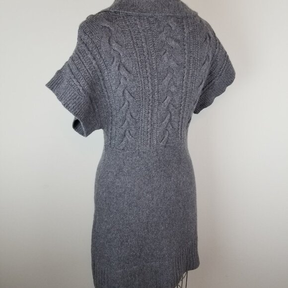 Banana Republic Wool & Cashmere Grey Cowl Neck Knit Sweater Dress * Ladies Small - Picture 3 of 9